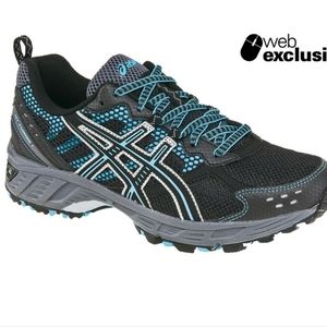 Asics Gel Enduro 7 Womens Size 7.5 Running Shoes, Black/Turquoise